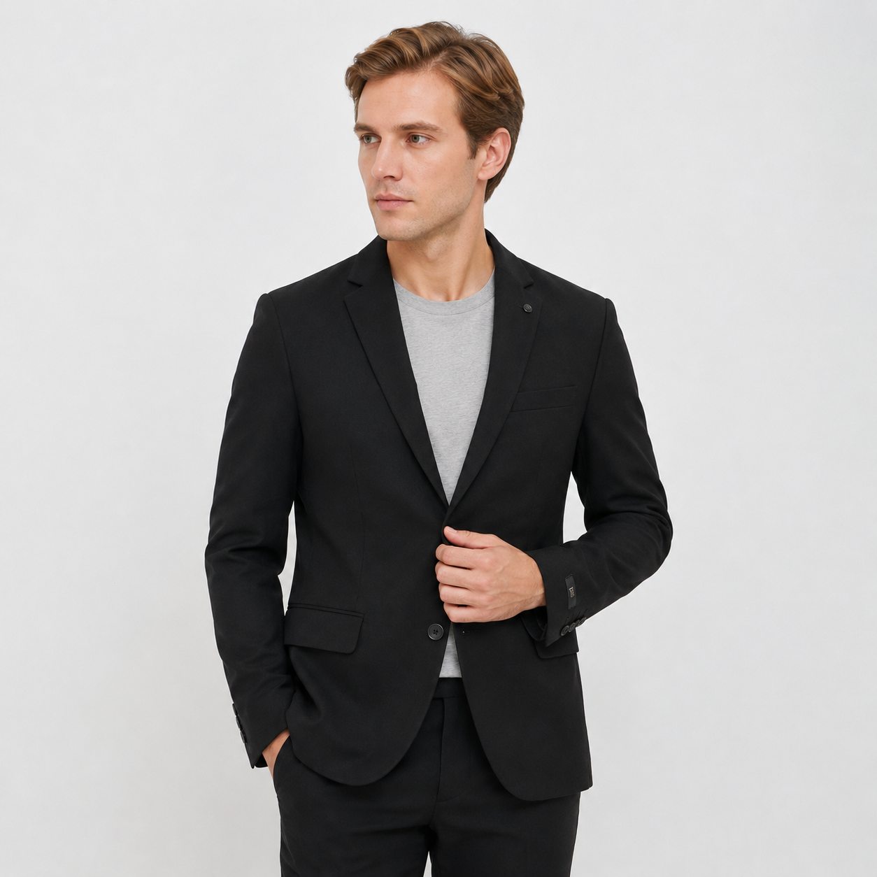 JOBB Fargo-T2 Setelan Jas dan Celana Pria Slim Fit Hitam - Image 2