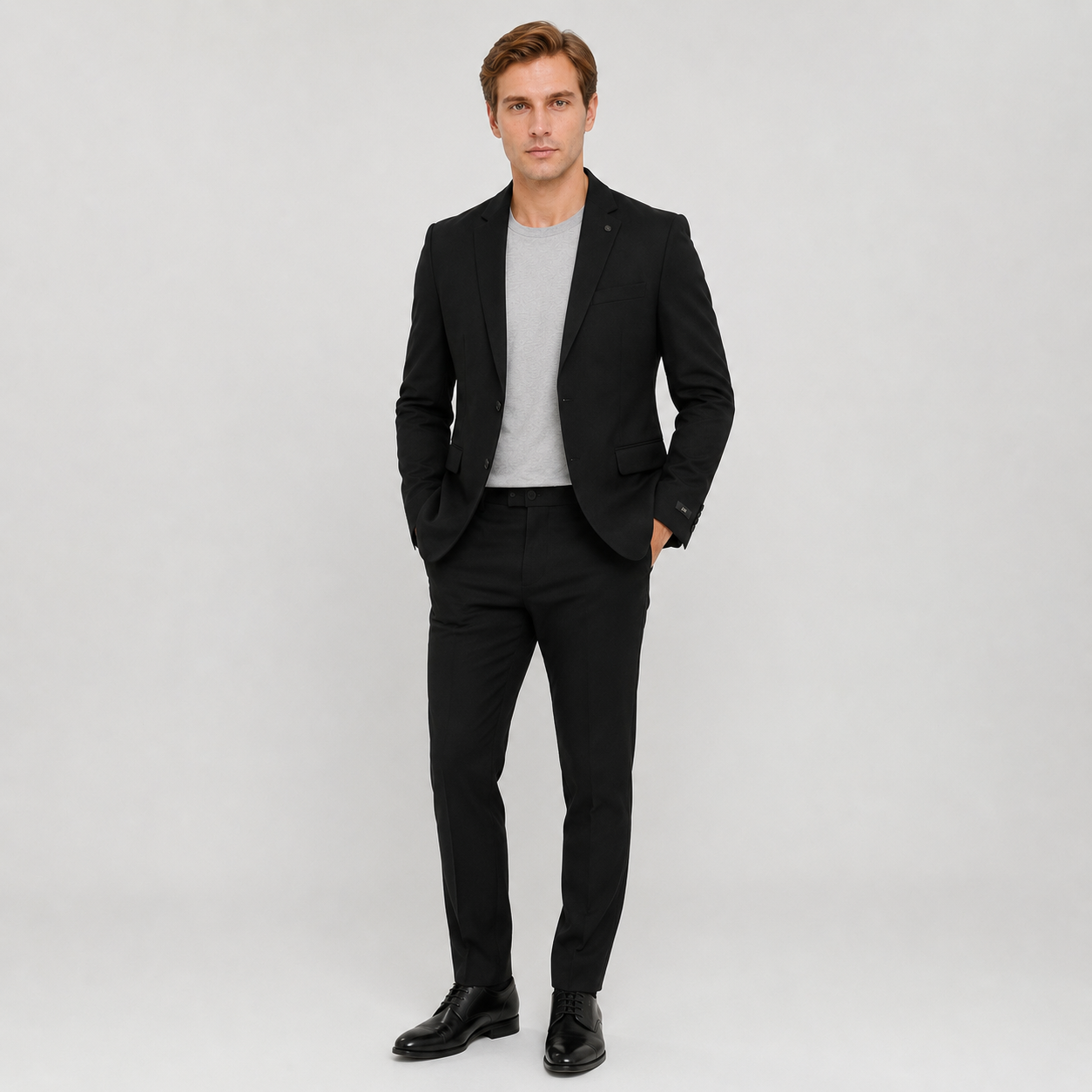 JOBB Fargo-T2 Setelan Jas dan Celana Pria Slim Fit Hitam - Image 5