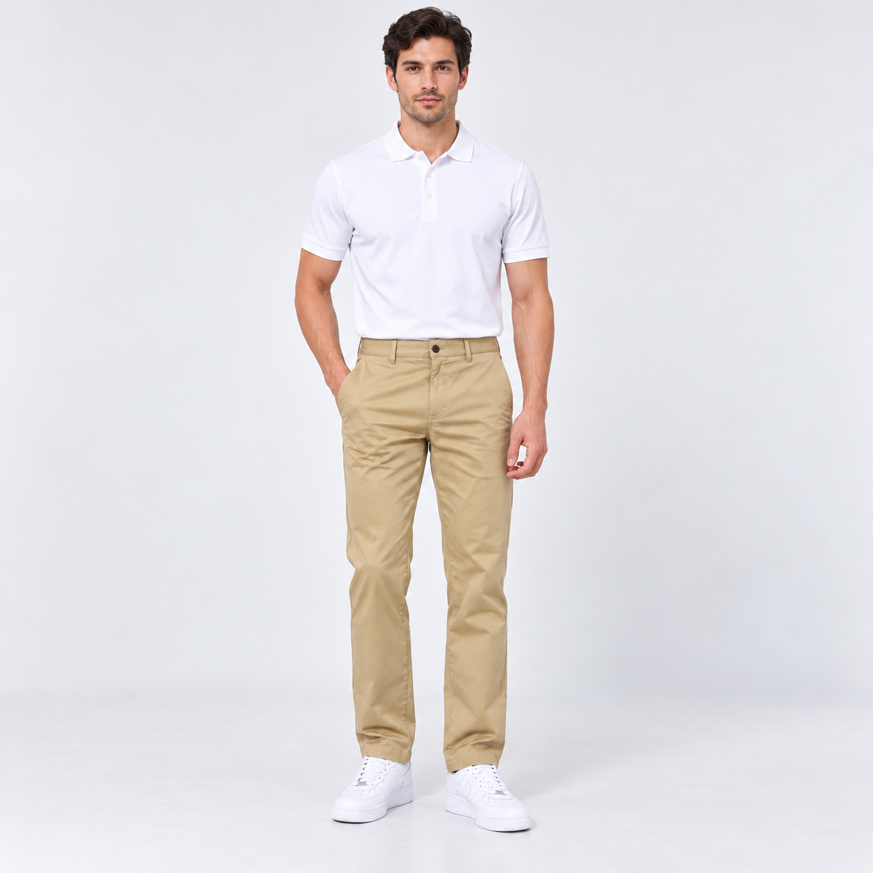 Jack Nicklaus Maxwell Celana Panjang Pria Slim Fit Khaki - Image 5