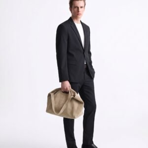 Gianni Visentin Jas Blazer Pria Slim Fit Hitam Glossy - 0023