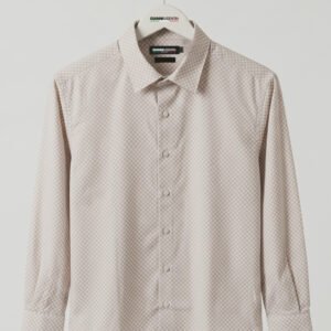 Gianni Visentin Kemeja Pria Smart Formal Modern Slim Kotak Kotak Coklat - 1203