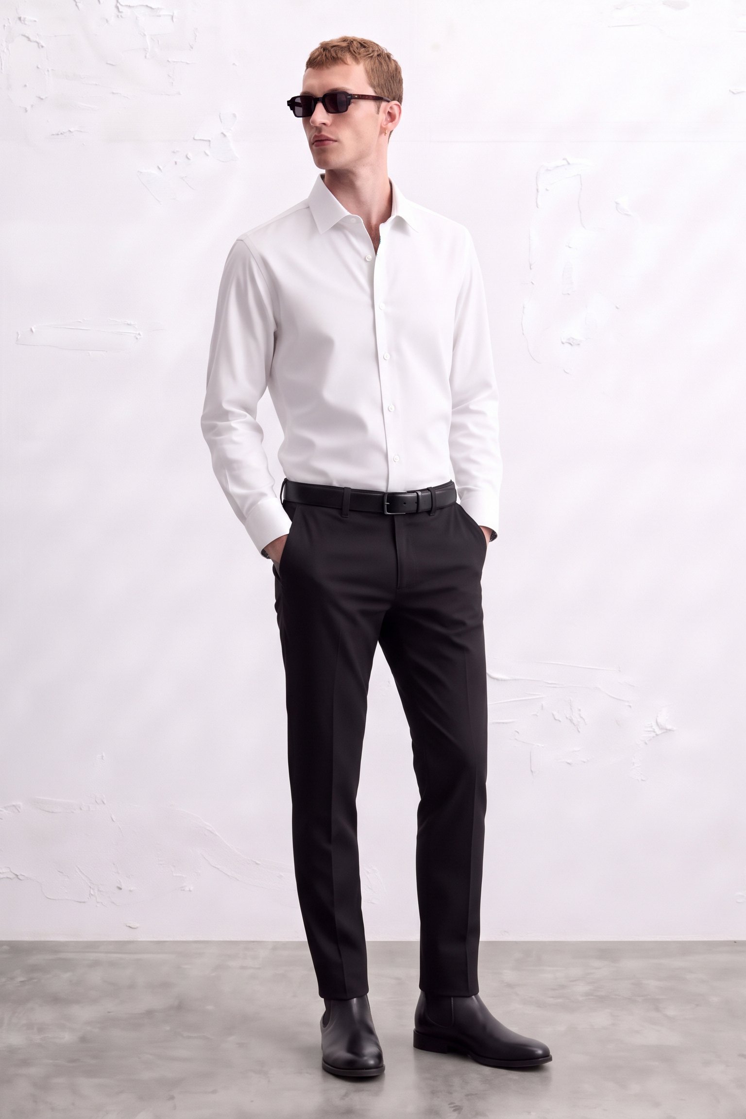 Gianni Vesinten Celana Pria Slim Fit Polyester Hitam - 4118
