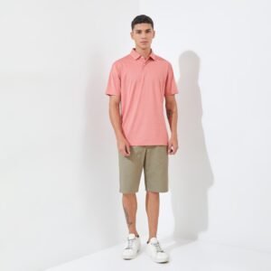 Jack Nicklaus Ainsley Premium Tonal Two Color Solid Polo Shirt Golf Performance