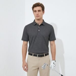 Jack Nicklaus Blackwood Premium Lattice Print Polo Shirt Golf Performance