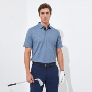 Jack Nicklaus Blackwood Premium Lattice Print Polo Shirt Golf Performance