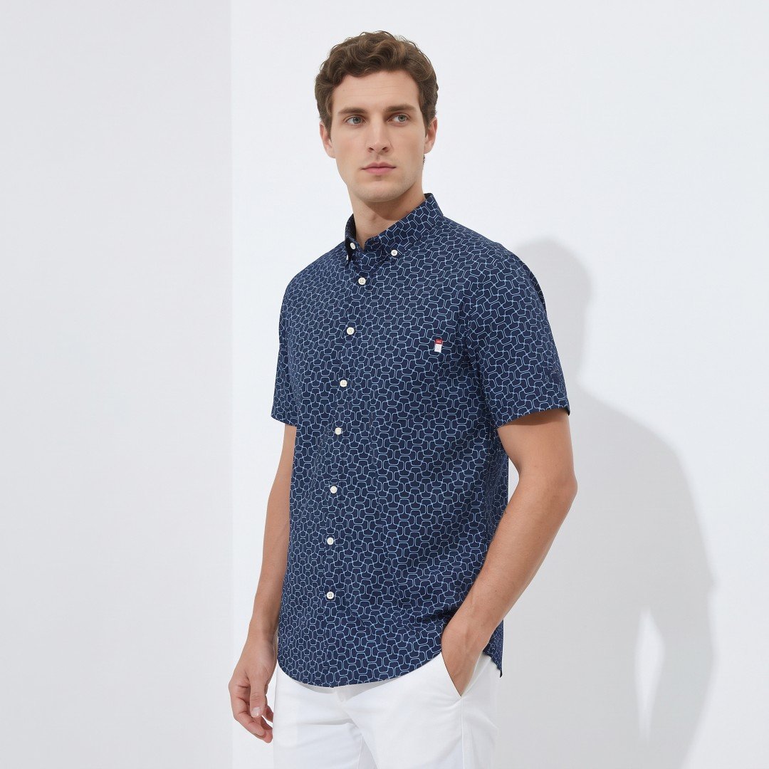 Jack Nicklaus Cashmere Premium Mid Century Print Shirt