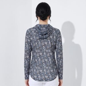 Jack Nicklaus Fenimore Premium Floral Hoodie Shirt Regular Fit Polar Sky