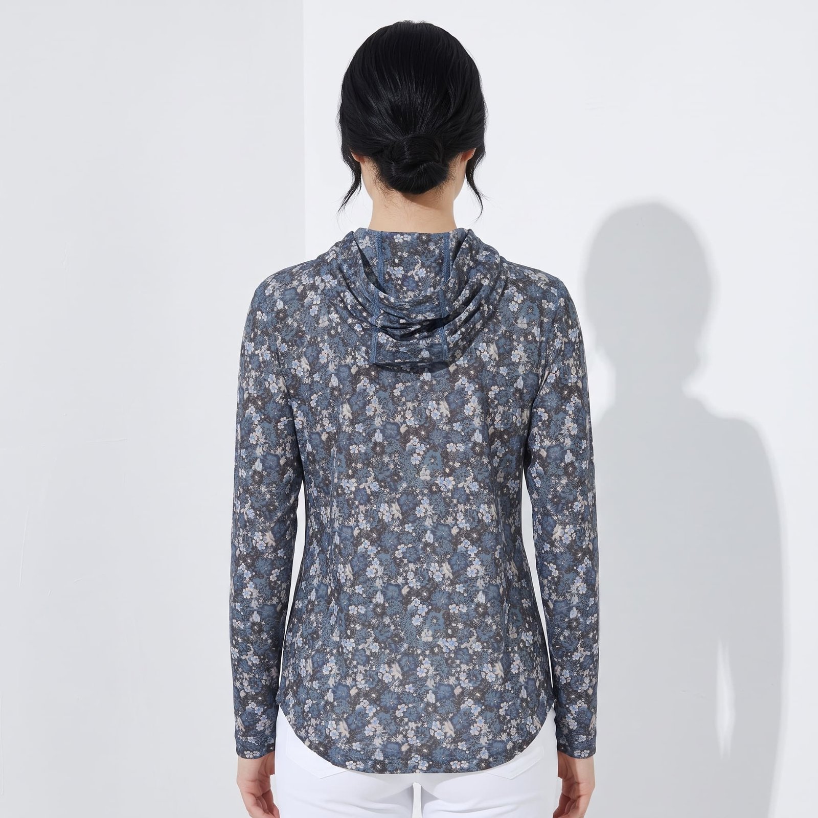 Jack Nicklaus Fenimore Premium Floral Hoodie Shirt Regular Fit Polar Sky - Image 4