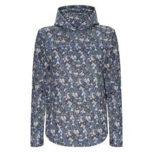 Jack Nicklaus Fenimore Premium Floral Hoodie Shirt Regular Fit Polar Sky