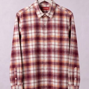 Raymond Renee Kemeja Flannel Pria Lengan Panjang Slim Fit Merah - 5677