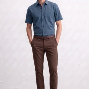 Raymond Renee Kemeja Pria Lengan Pendek Kotak Kotak Regular Fit Biru - 5689