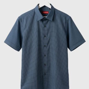 Raymond Renee Kemeja Pria Lengan Pendek Kotak Kotak Regular Fit Biru - 5689